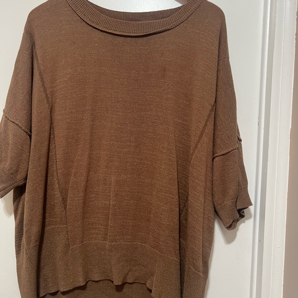 Free People Work From Home Women Pullover Sweater Top Mushroom Small - Picture 7 of 12